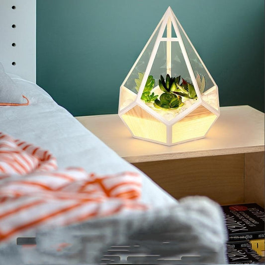 Simple Hollow Out Diamond Table Lamp