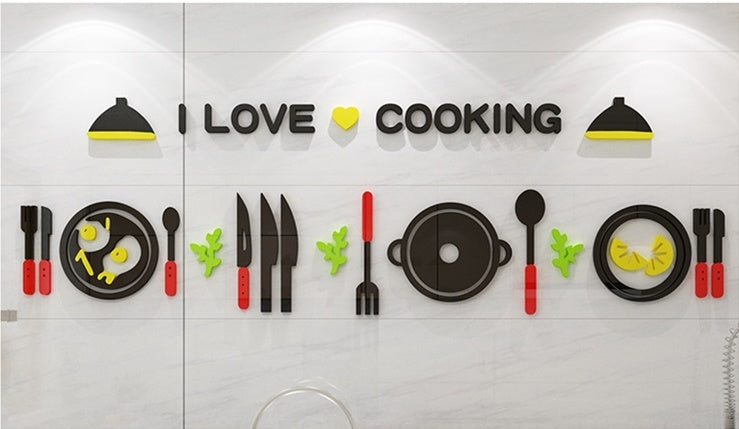 Cute minimalist kitchen decoration wall sticker