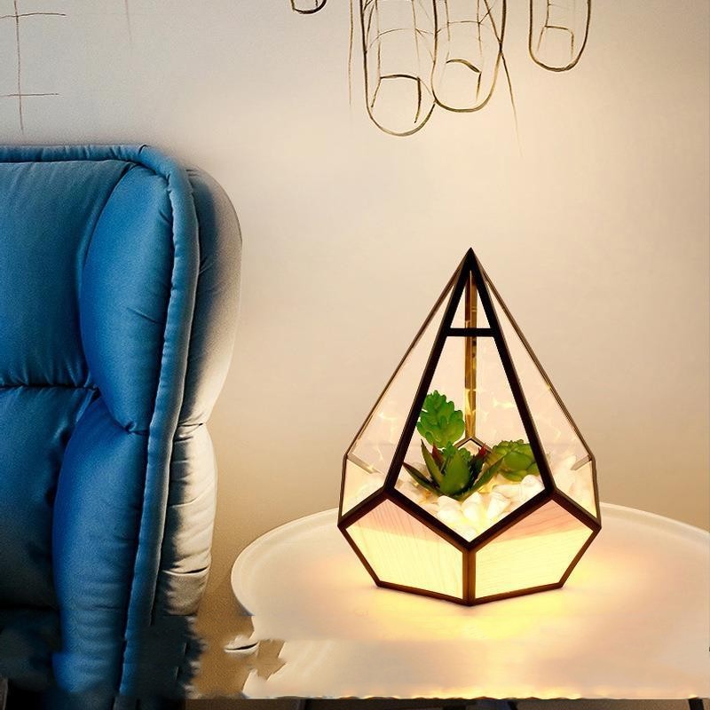 Simple Hollow Out Diamond Table Lamp