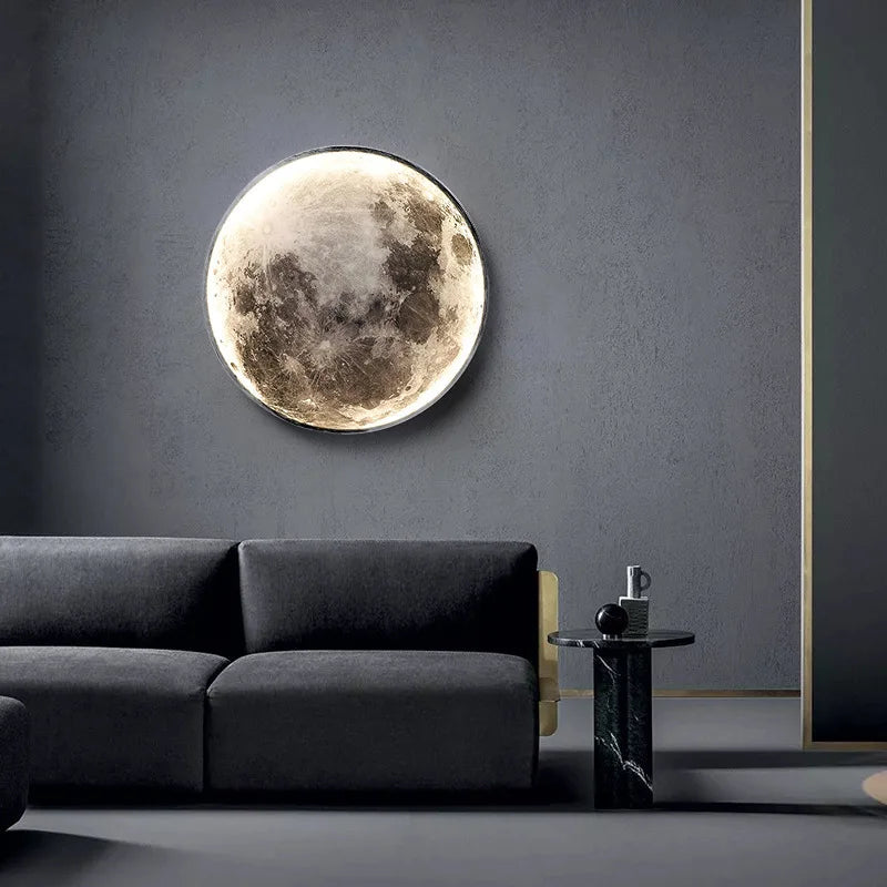 Earth and Moon atmospheric lighting decoration