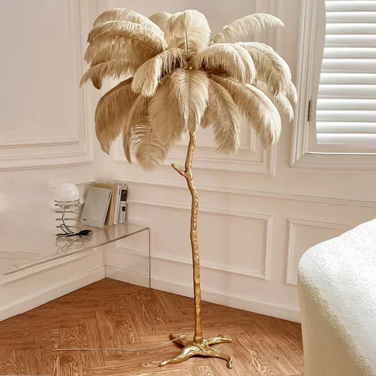 Nordic Feather Floor Lamp Light Luxury  Room Decoration Atmosphere