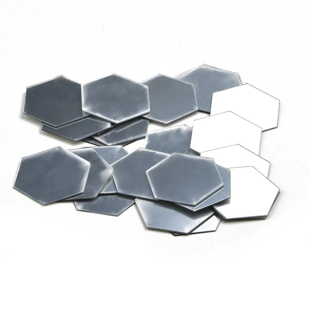 Hexagon Mirror Wall Stickers - 24pcs