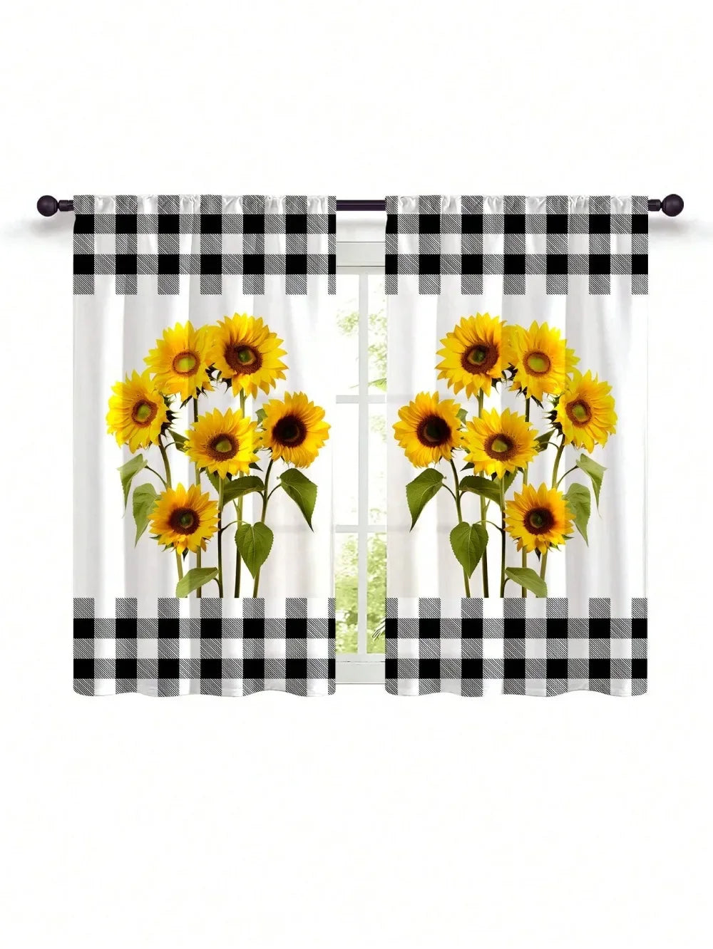 Sunflower Decorative Kitchen Curtains