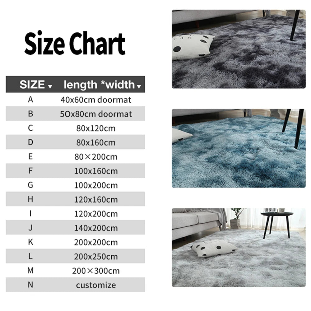 Plush Gray Carpet - Anti-Slip