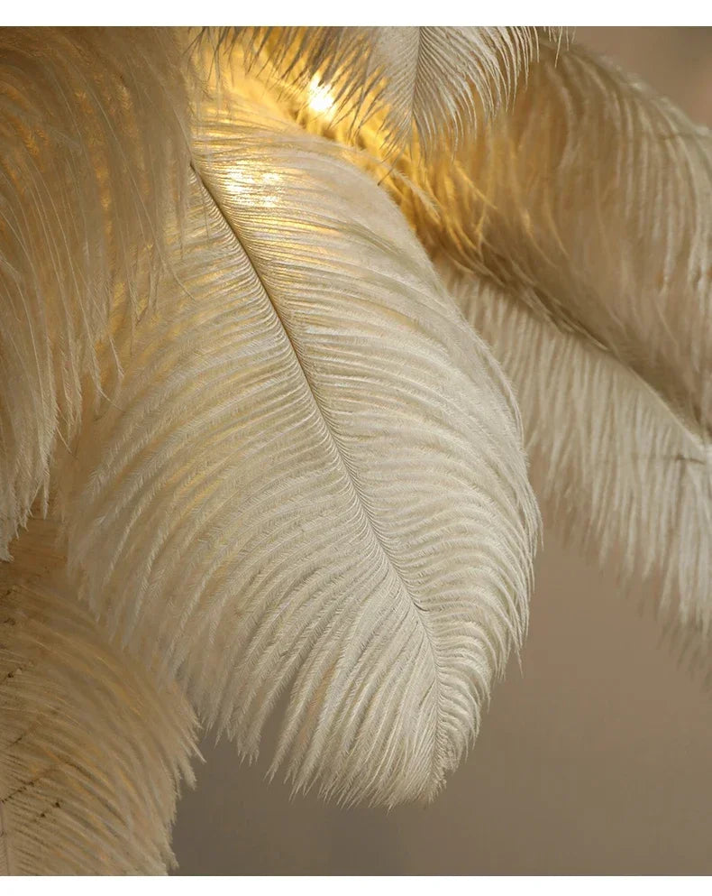 Nordic Feather Floor Lamp Light Luxury  Room Decoration Atmosphere