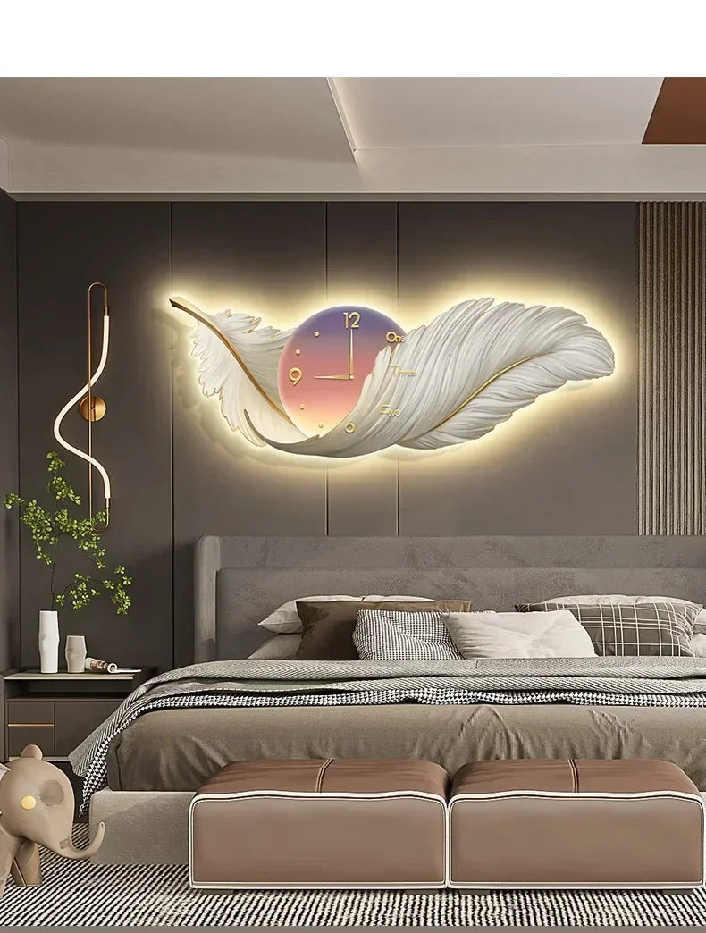 Feather LED Wall Clock