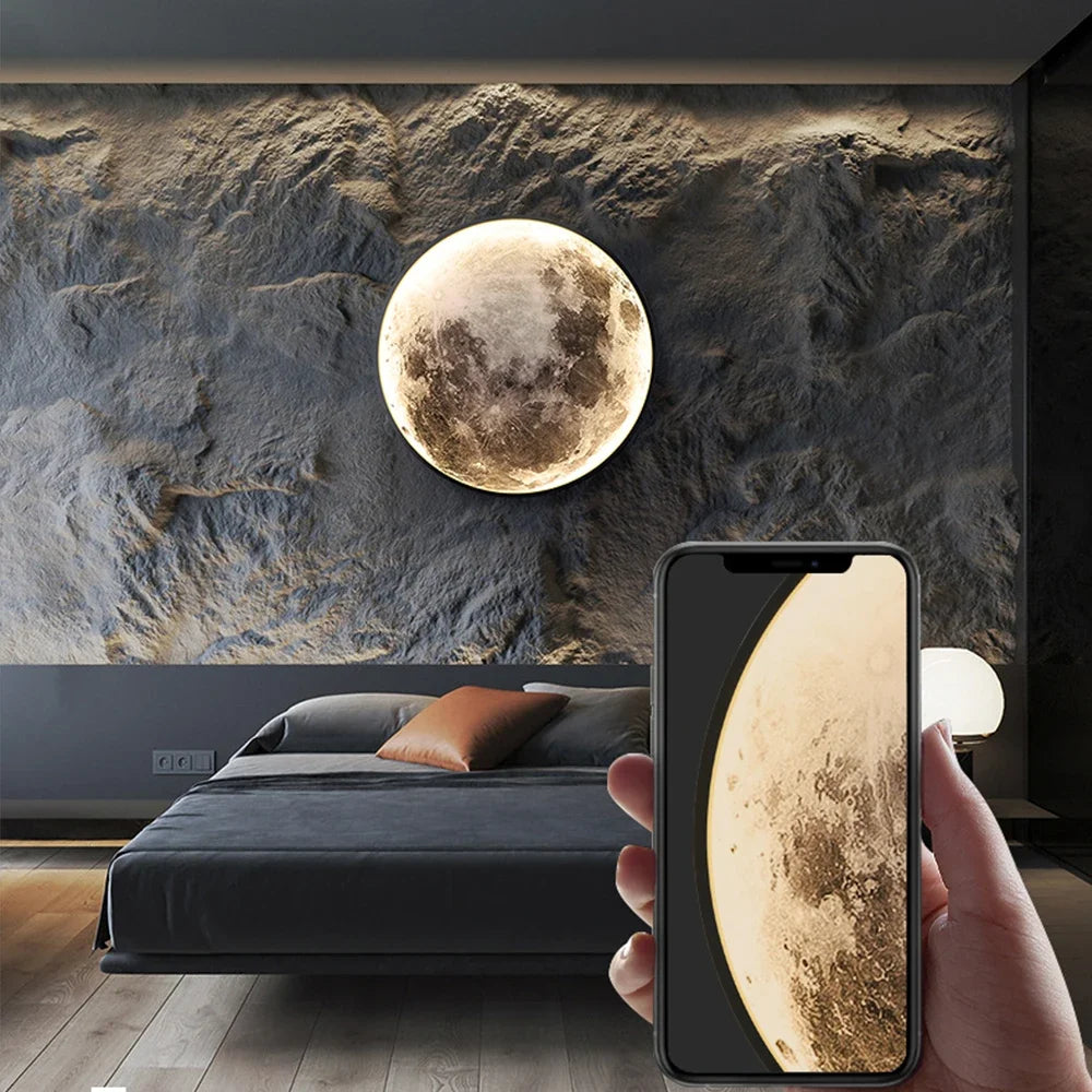 Earth and Moon atmospheric lighting decoration