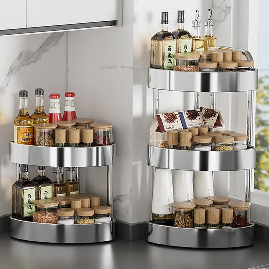 Corner Multi-layer stainless steel kitchen shelves