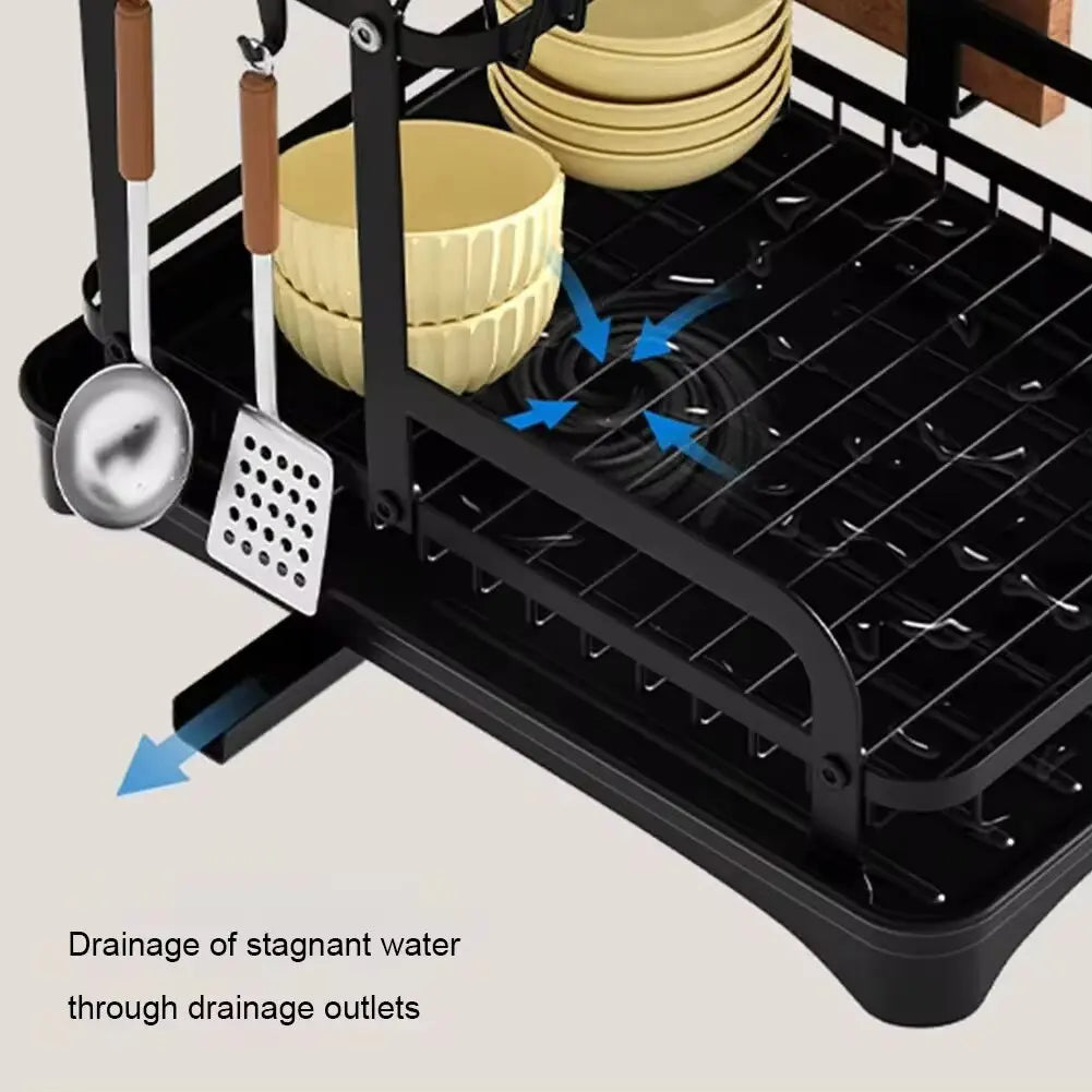 2-Tier Dish Drying Rack - Kitchen Organizer