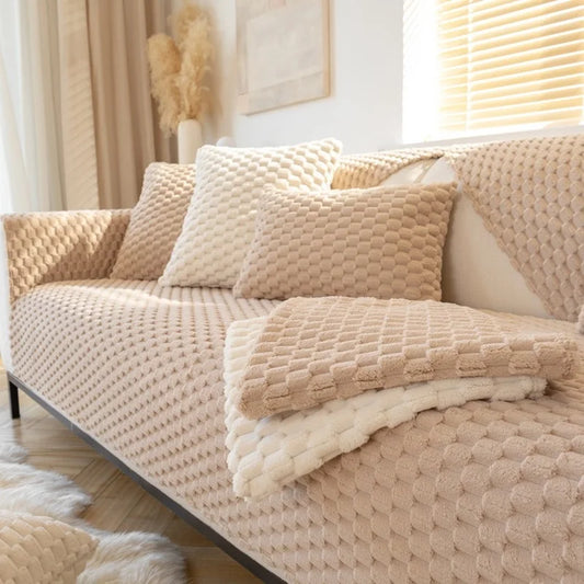 Plush Sofa Towel - Non-Slip