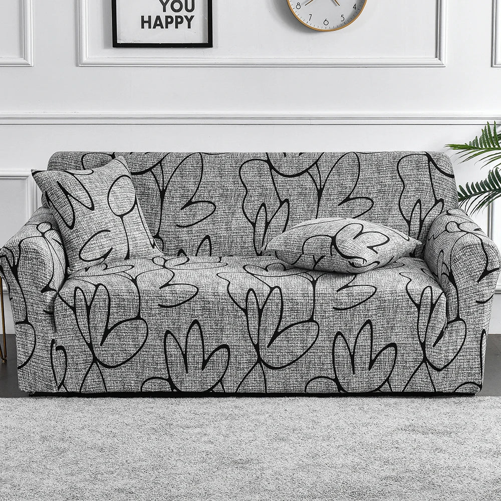 Elastic Sofa Cover - Floral Print