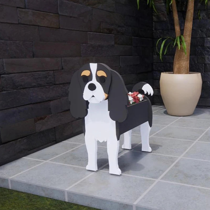 Garden Flower Pot Dog Shape - Garden Outdoor Home Decor