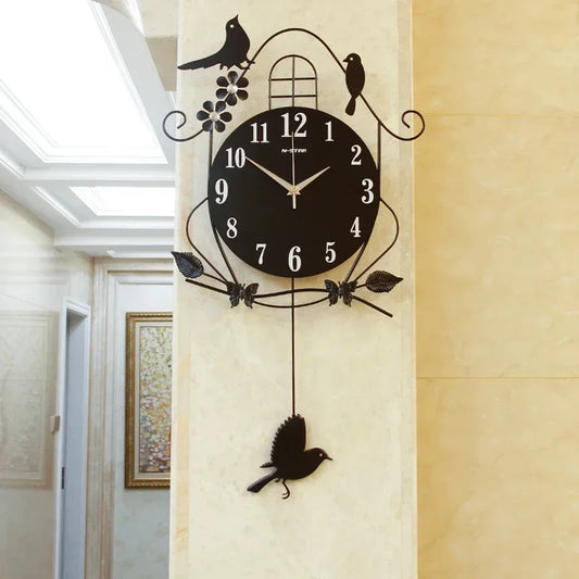 Bird Wall Clock Personality Modern Decorative