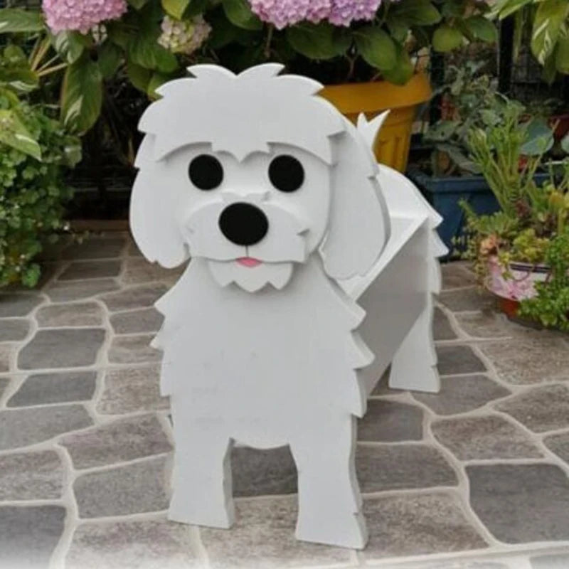 Garden Flower Pot Dog Shape - Garden Outdoor Home Decor