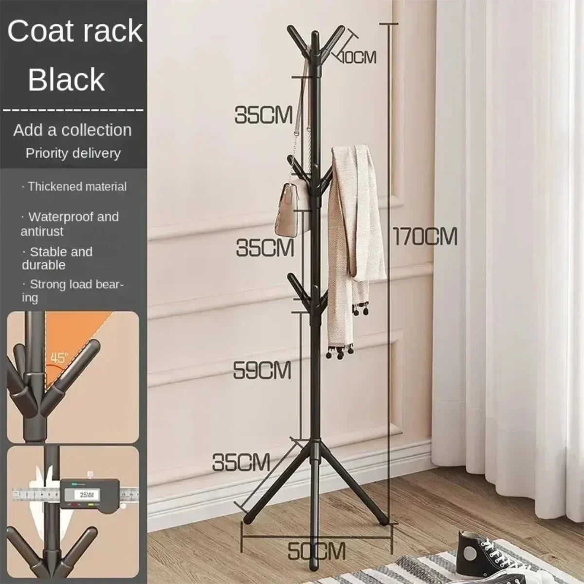 Clothes & Hats Rack - Tree Branch Design