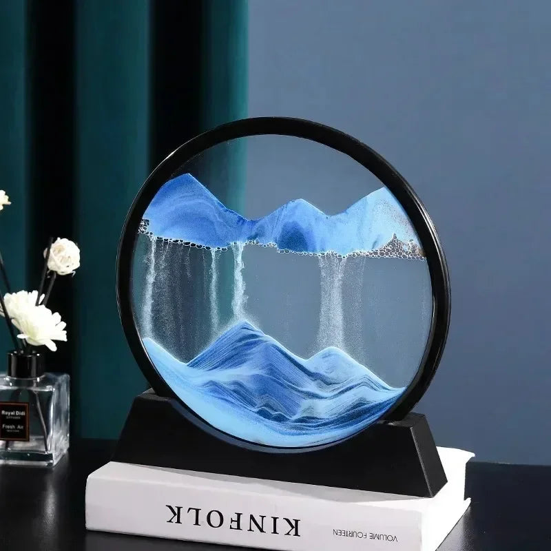 Sand Art Picture - Round Glass Hourglass