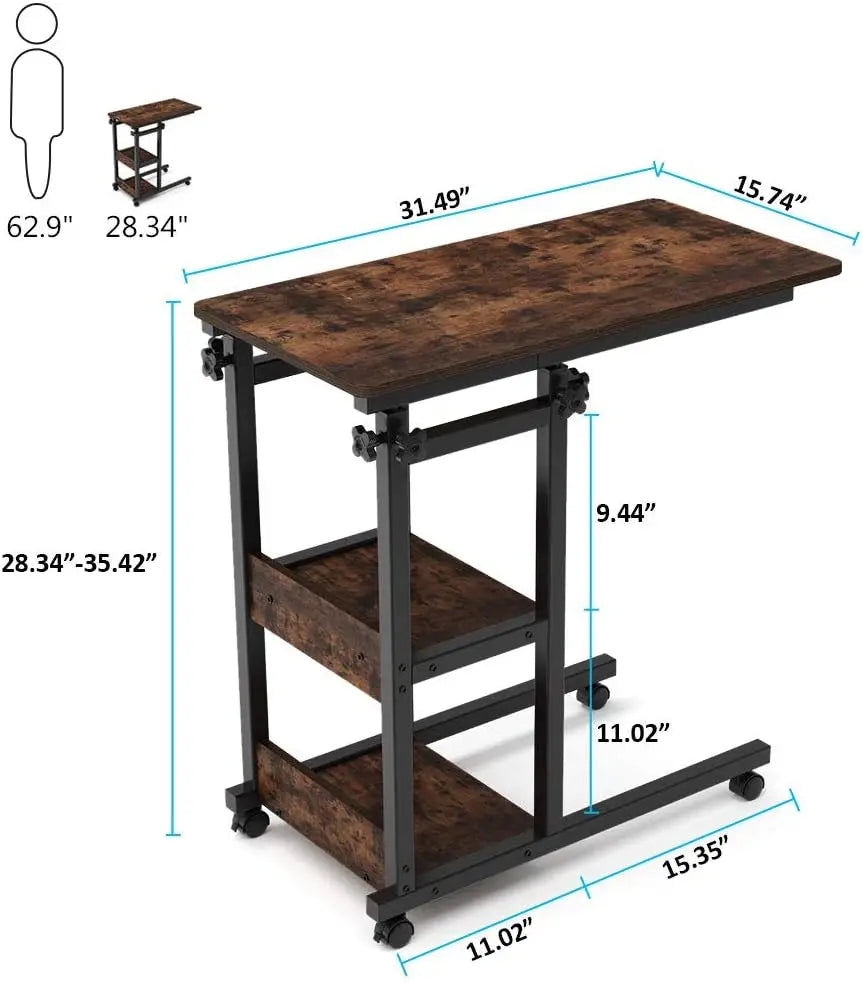 Table with Wheels, Mobile Snack Side