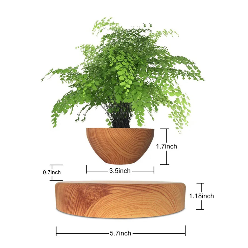 Magnetic Magical floating bonsai pot , floating in the air ,rotating 360 degrees automatically